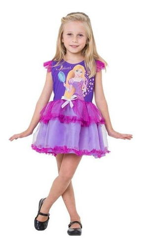 Fantasia Princesa Rapunzel Infantil Disney Licenciada