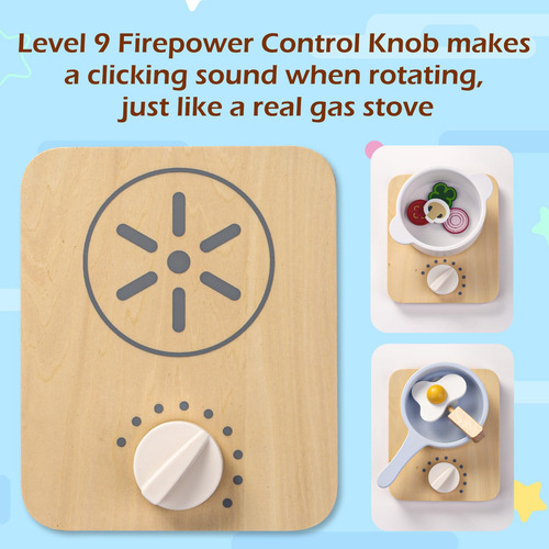 Set De Cocina De Madera Para Niños Con Utensilios Falsos