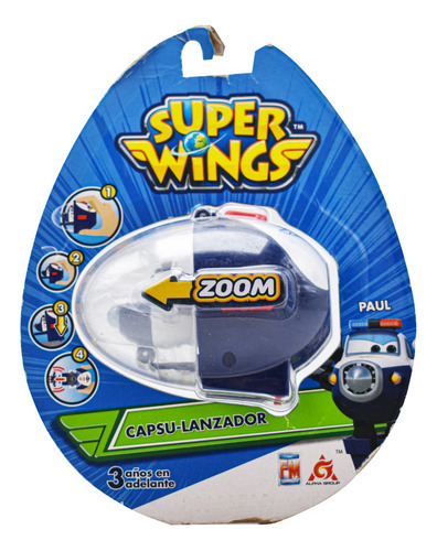 Super Wings Paul Capsu Lanzador Azul Fotorama Cd Color Azul marino