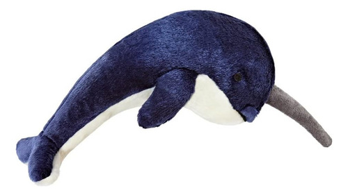 Fluff & Tuff Bleu Narwhal Peluche Para Perros Medianos, 11 P