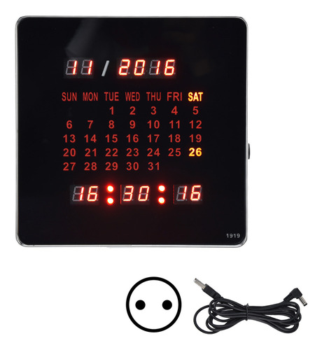 Reloj De Pared Digital De Moda Con Memoria De Apagado Led Di