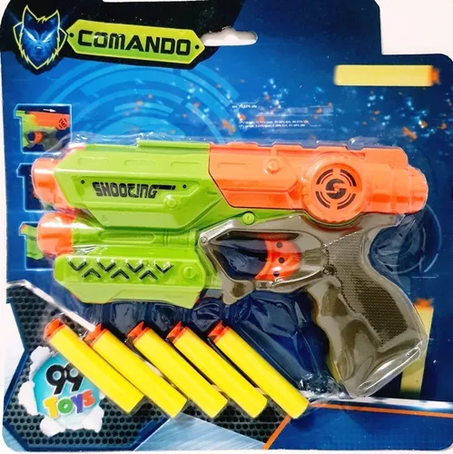 Pistola Arma Elite Dardos Blaster Gatilho Rápido Estilo Nerf