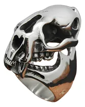 Comprar Anel Aço Inox Punk Rock Gótico Metal Harley Cosplay Caveira