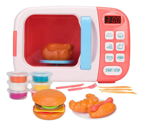 Christoy Microondas Juego De Cocina Con Sonido Ligero Para N