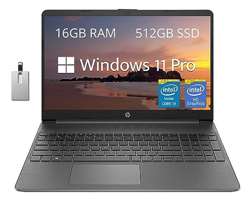 Laptop Hp 2022 15.6  Fhd Intel Core I3 16gb 512tb Win11 Pro