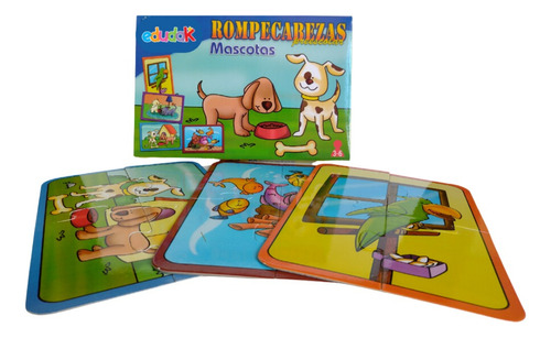 Rompecabezas Preescolar Mascotas - Material Didáctico Niños