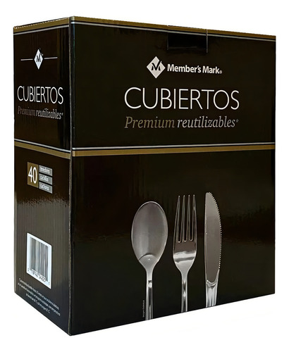 Member Marks 02 Color Plateado Caja Cubiertos Premium Desech