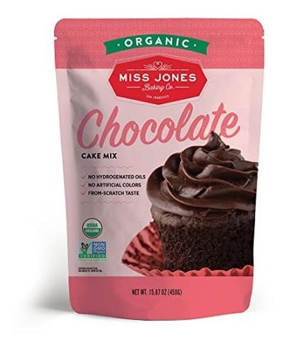 Señorita Jones Hornear Orgánica Cake Mix, Chocolate (paquete