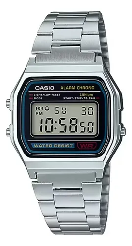 Relógio Casio Digital Vintage Prata Unissex Original Barato - Prata