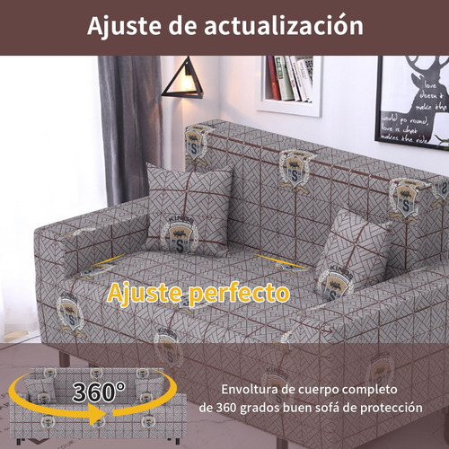 Protector Cubre Sala Ajustable Stretch Fit Elástico 3 Piezas