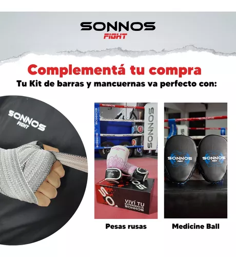 MADGON Vendas Boxeo con Correa de Velcro y Gancho para el Pulgar – 3m / 3,8  m / 4,5m – Vendaje Boxeo Duradero para MMA, Kickboxing, Sparring –