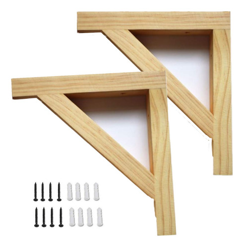 Soporte Madera Para Selve Triangular Maciza Tableta Estante