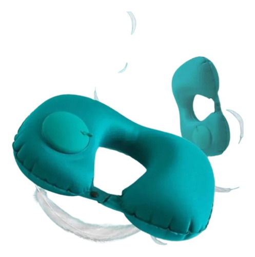 Almohada Viaje Automatica Inflable Portatil Cuello Cervical