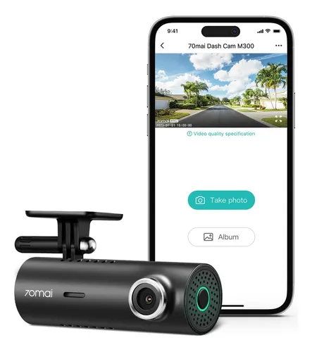 Dash Cam 70mai M300 1296p Qhd 140° Wifi De Gran Angular.