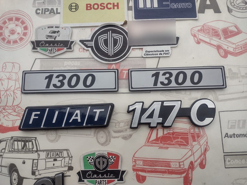 Kit De Emblema Lateral E Traseiro Fiat 147 C 1300 