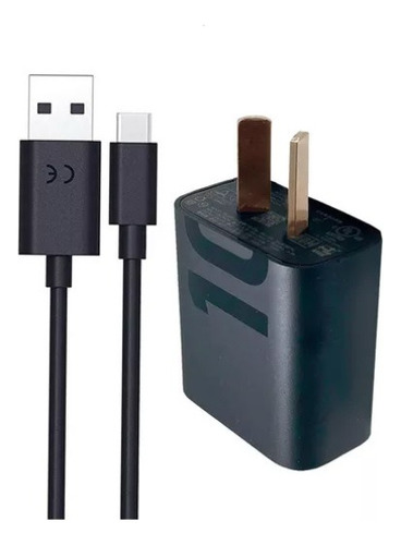 Cargador Motorola Tipo C 10w Moto E7i Power G20 Se Negro