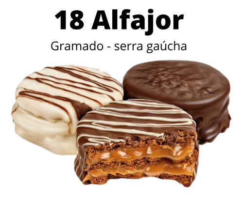 4 Caixas Com 6 Alfajor Gramado Serra Gaúcha Triplo Recheio