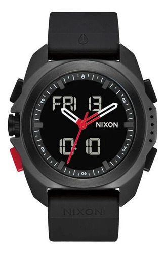 Reloj Para Hombre Nixon Ripley Black / Red A1267-008 Negro