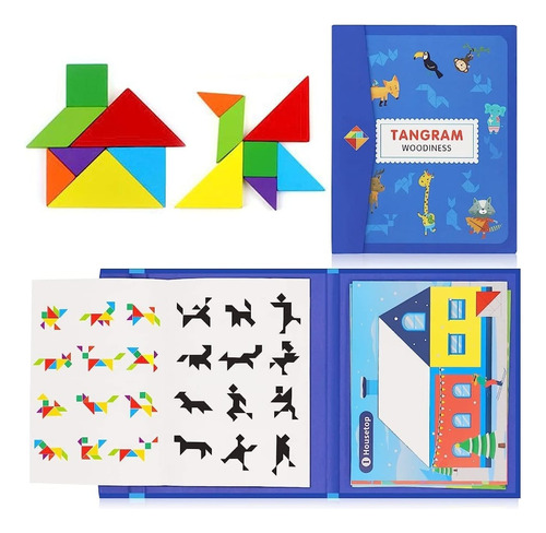 Tangram Puzzles Infantil Puzzles De Madera Magnetico Juego
