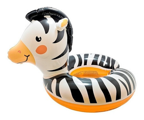 Boia Inflável Circular Infantil Zoo 57x51cm Praia Verão Zebr