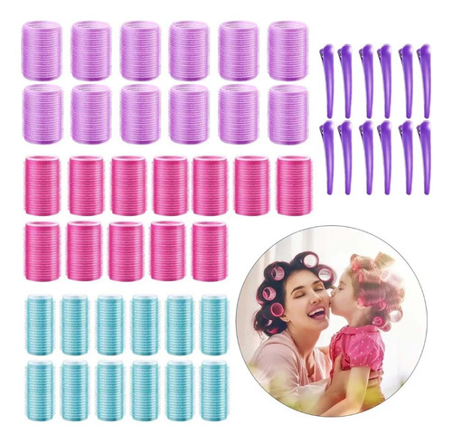 48 Peças Para Modelagem De Cabelo Com Velcro Com Clip