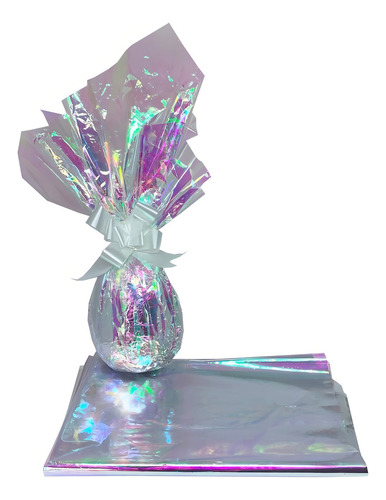 Papel Nacarado 69x89 Furta-cor 100 Unid Celofane Holográfico