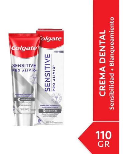 6 Creme Dental Colgate Sensitive Pro-alívio Real White 110 g