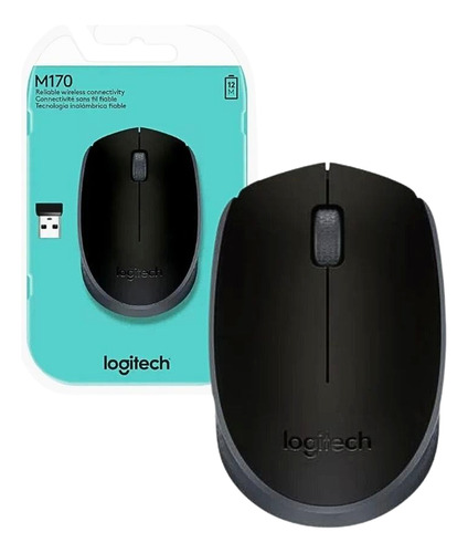 Mouse Sem Fio Logitech M170 Preto Compacto E Original