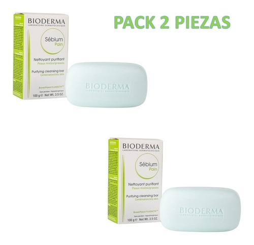 Bioderma Pack 2 Piezas Sebium Pain Barra Limpiadora 100g