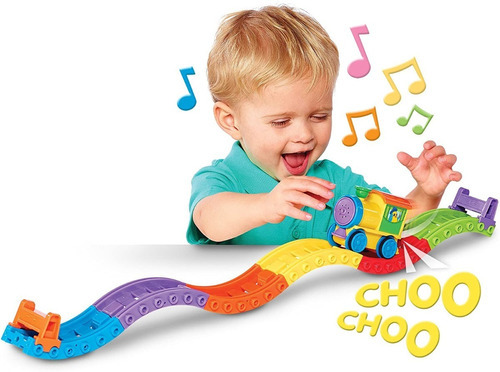 Imagen 3 de 5 de Tren Choo Choo Pista Locomotora Sonido Tomy 92110 Edu