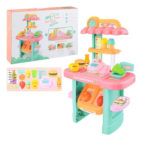 Juego De Alimentos Supermercado Vendedor Niña Dj Toys
