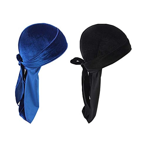 Chenchenye 2 Pack Hombres Terciopelo Durag, Hip Hop Dance Ca
