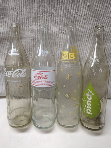 Lote Botellas Gaseosas Tab- Pindy - Coca-diet,de Litro 