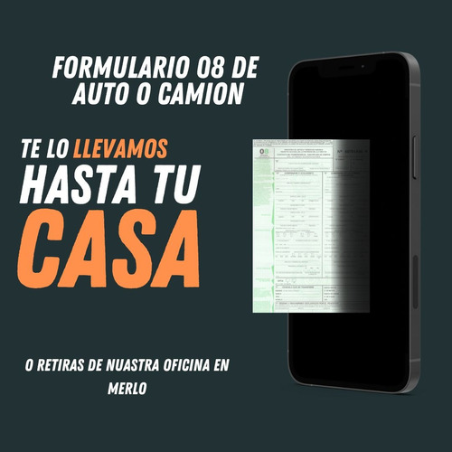 Formulario 08 Para Auto, Pick Up O Camion. Envio En El Dia*