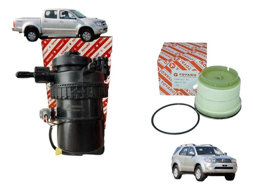 Porta Filtro Combustible Hilux 2005-2013 + Filtro De Gasoil