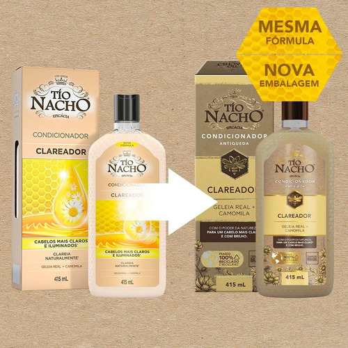 Kit Shampoo E Condicionador Tio Nacho Clareador 415ml