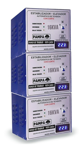 Elevador Estabilizador Tension Trifasico 48kv Pampa Ahora 18 Color Azul Marino