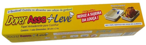 Papel Antiaderente Dover Assa+leve Cozinhar Rolo 30cm X 3m 4