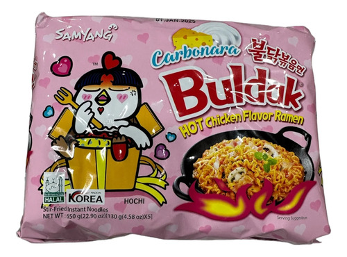 Samyang Buldak Ramen Corea Fideos Instantáneos Carbonara
