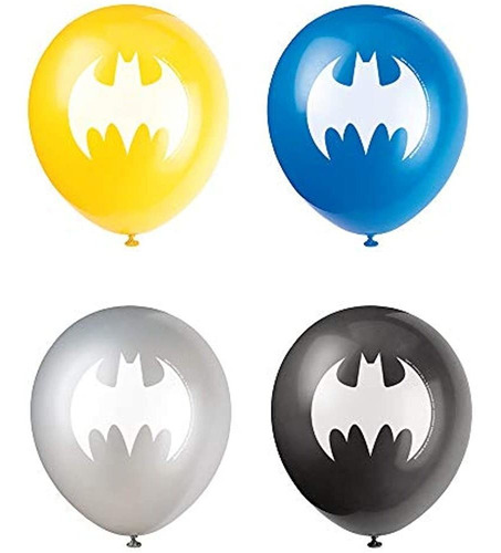 Globos De Látex Exclusivos De Batman: 8 Piezas , 12 , Multic