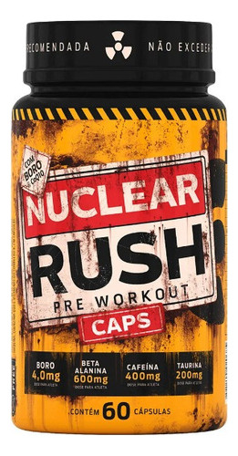 Nuclear Rush Pre-entrenamiento  60 Cápsulas Sabor Neutro