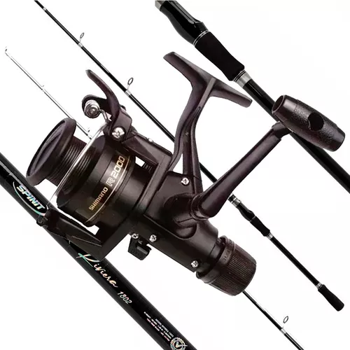 Combo Pesca Profesional Reel Caña 2.40 2 Tramos