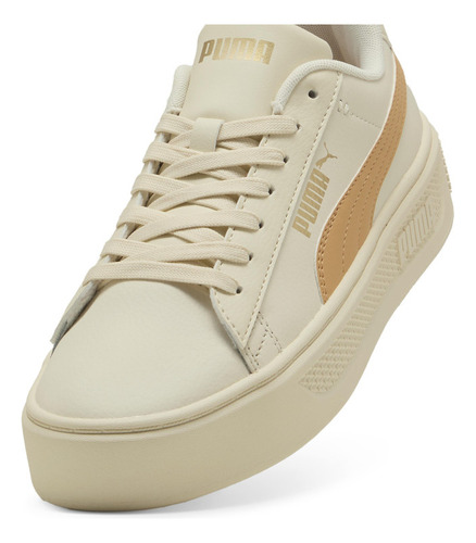 Zapatilla Puma Smash Platform V3 Blanco Mujer