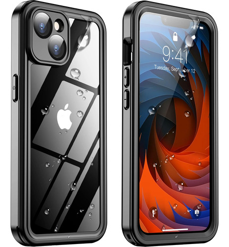 Funda Temdan Para iPhone 14 Waterproof Black1