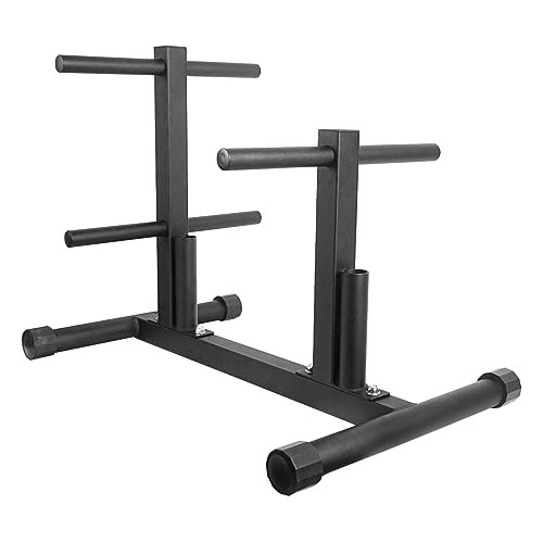 Luwint Compact 1 Inch Weight Plate Tree With 2 Standard Bar