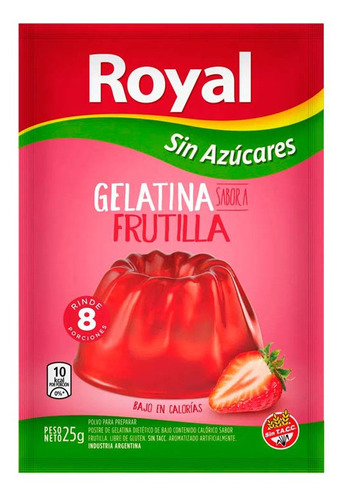Pack X 12 Unid. Gelatina  Manlig Frut 25 Gr Royal Gelatinas