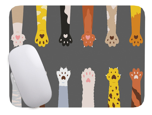 Mouse Pad Gato Gatito Arte De Animales - 17cm X 21cm D10