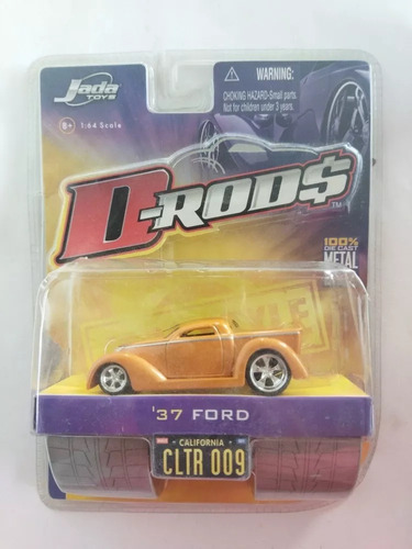 Jada Toys '37 Ford Orange D-rods Dub City Diecast 1/64