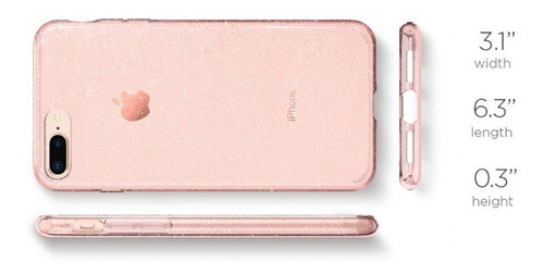 Funda iPhone 8 Plus / 7 Plus Spigen Liquid Crystal Glitter Color Transparente