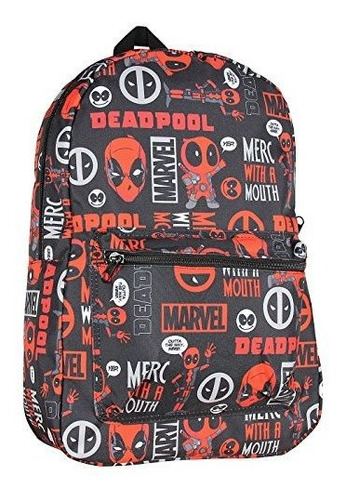 Marvel Deadpool Merc With A Mouth Verbiage All Over Print La